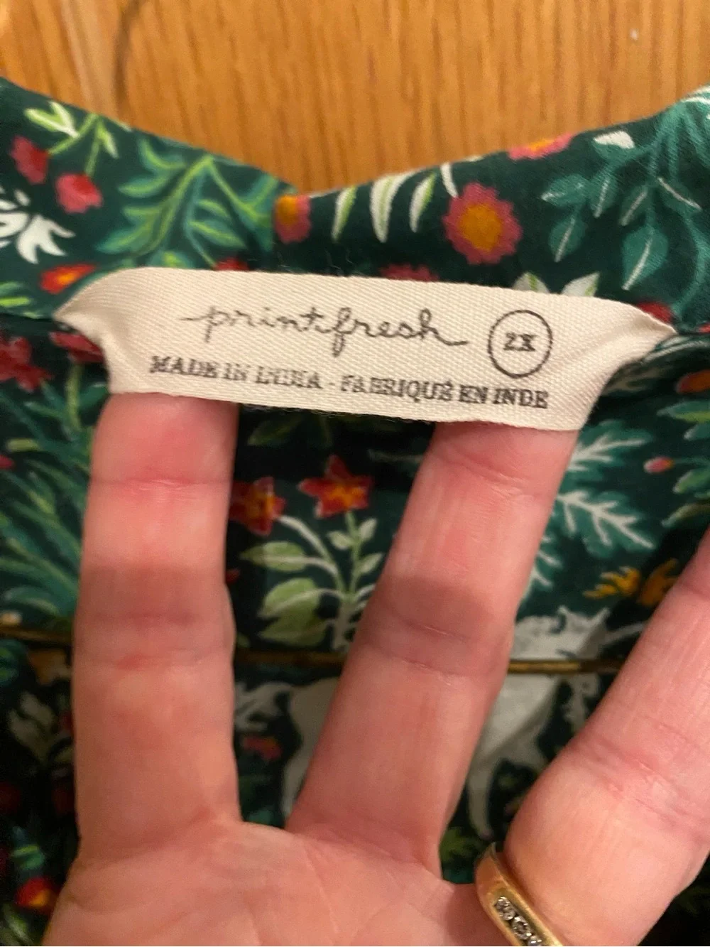 Printfresh Juniper Unicorn Garden Long Sleep Set- Women's Size 2X